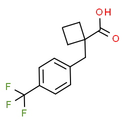 ChemSpider 2D Image | 1-[4-(Trifluoromethyl)benzyl]cyclobutanecarboxylic acid | C13H13F3O2