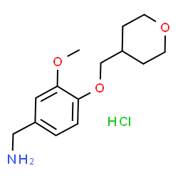 ChemSpider 2D Image | 1-{3-METHOXY-4-[(OXAN-4-YL)METHOXY]PHENYL}METHANAMINE HYDROCHLORIDE | C14H22ClNO3