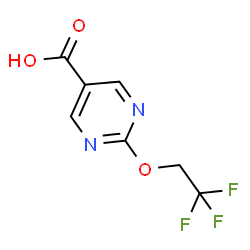 ChemSpider 2D Image | 2-(2,2,2-Trifluoroethoxy)-5-pyrimidinecarboxylic acid | C7H5F3N2O3