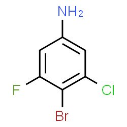 ChemSpider 2D Image | 4-Bromo-3-chloro-5-fluoroaniline | C6H4BrClFN