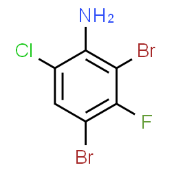 ChemSpider 2D Image | 2,4-Dibromo-6-chloro-3-fluoroaniline | C6H3Br2ClFN