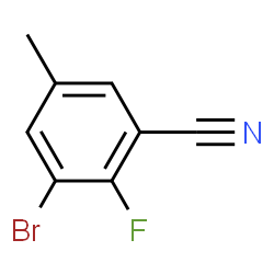 ChemSpider 2D Image | 3-Bromo-2-fluoro-5-methylbenzonitrile | C8H5BrFN