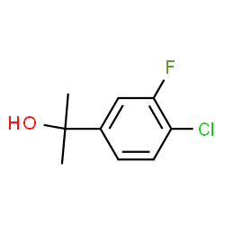 ChemSpider 2D Image | 2-(4-Chloro-3-fluorophenyl)-2-propanol | C9H10ClFO