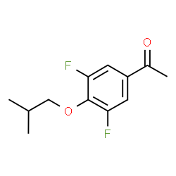 ChemSpider 2D Image | 1-(3,5-Difluoro-4-isobutoxyphenyl)ethanone | C12H14F2O2