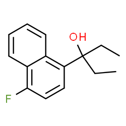 ChemSpider 2D Image | 3-(4-Fluoro-1-naphthyl)-3-pentanol | C15H17FO