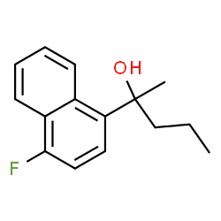 ChemSpider 2D Image | 2-(4-Fluoro-1-naphthyl)-2-pentanol | C15H17FO