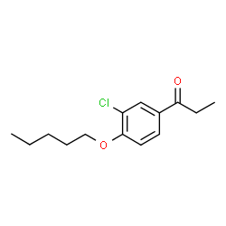 ChemSpider 2D Image | 1-[3-Chloro-4-(pentyloxy)phenyl]-1-propanone | C14H19ClO2