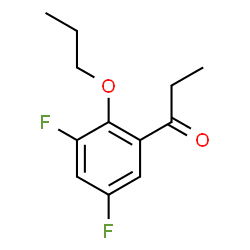 ChemSpider 2D Image | 1-(3,5-Difluoro-2-propoxyphenyl)-1-propanone | C12H14F2O2