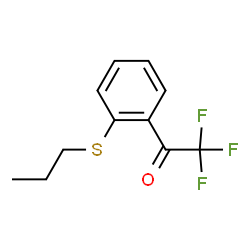 ChemSpider 2D Image | 2,2,2-Trifluoro-1-[2-(propylsulfanyl)phenyl]ethanone | C11H11F3OS