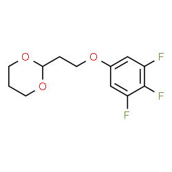 ChemSpider 2D Image | 2-[2-(3,4,5-Trifluorophenoxy)ethyl]-1,3-dioxane | C12H13F3O3