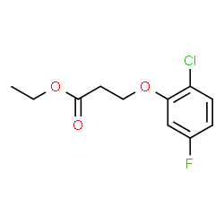 ChemSpider 2D Image | Ethyl 3-(2-chloro-5-fluorophenoxy)propanoate | C11H12ClFO3