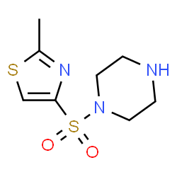 ChemSpider 2D Image | 1-[(2-Methyl-1,3-thiazol-4-yl)sulfonyl]piperazine | C8H13N3O2S2