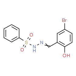 ChemSpider 2D Image | N'-(5-bromo-2-hydroxybenzylidene)benzenesulfonohydrazide | C13H11BrN2O3S
