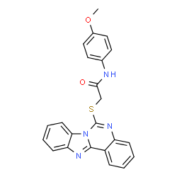ChemSpider 2D Image | 2-(Benzimidazo[1,2-c]quinazolin-6-ylsulfanyl)-N-(4-methoxyphenyl)acetamide | C23H18N4O2S