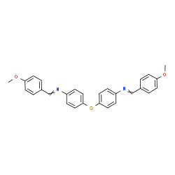 ChemSpider 2D Image | N,N'-(Sulfanediyldi-4,1-phenylene)bis[1-(4-methoxyphenyl)methanimine] | C28H24N2O2S