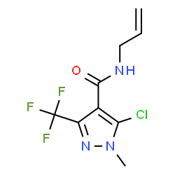 ChemSpider 2D Image | N-Allyl-5-chloro-1-methyl-3-(trifluoromethyl)-1H-pyrazole-4-carboxamide | C9H9ClF3N3O