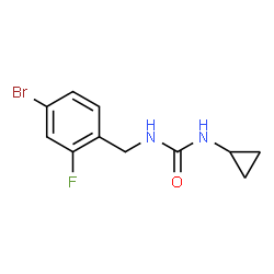 ChemSpider 2D Image | 1-(4-Bromo-2-fluorobenzyl)-3-cyclopropylurea | C11H12BrFN2O
