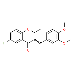 ChemSpider 2D Image | 3-(3,4-Dimethoxyphenyl)-1-(2-ethoxy-5-fluorophenyl)-2-propen-1-one | C19H19FO4