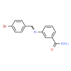 ChemSpider 2D Image | 3-[(4-bromobenzylidene)amino]benzamide | C14H11BrN2O