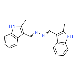 ChemSpider 2D Image | 3,3'-(1,2-Hydrazinediylidenedimethylylidene)bis(2-methyl-1H-indole) | C20H18N4