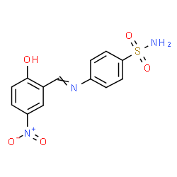 ChemSpider 2D Image | 4-[(2-hydroxy-5-nitrobenzylidene)amino]benzenesulfonamide | C13H11N3O5S