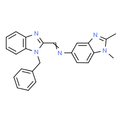 ChemSpider 2D Image | 1-(1-Benzyl-1H-benzimidazol-2-yl)-N-(1,2-dimethyl-1H-benzimidazol-5-yl)methanimine | C24H21N5