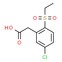 ChemSpider 2D Image | [5-Chloro-2-(ethylsulfonyl)phenyl]acetic acid | C10H11ClO4S