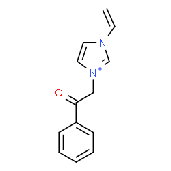 ChemSpider 2D Image | 3-(2-Oxo-2-phenylethyl)-1-vinyl-1H-imidazol-3-ium | C13H13N2O