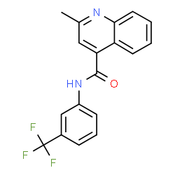 ChemSpider 2D Image | 2-Methyl-N-[3-(trifluoromethyl)phenyl]-4-quinolinecarboxamide | C18H13F3N2O