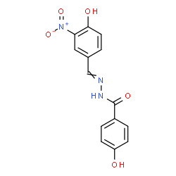 ChemSpider 2D Image | 4-Hydroxy-N'-(4-hydroxy-3-nitrobenzylidene)benzohydrazide | C14H11N3O5
