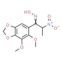 ChemSpider 2D Image | 1-(6,7-Dimethoxy-1,3-benzodioxol-5-yl)-N-hydroxy-2-nitro-1-propanimine | C12H14N2O7