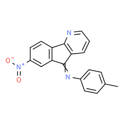 ChemSpider 2D Image | N-(4-Methylphenyl)-7-nitro-5H-indeno[1,2-b]pyridin-5-imine | C19H13N3O2