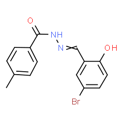 ChemSpider 2D Image | N'-(5-bromo-2-hydroxybenzylidene)-4-methylbenzohydrazide | C15H13BrN2O2
