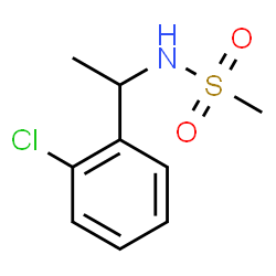 ChemSpider 2D Image | N-[1-(2-Chlorophenyl)ethyl]methanesulfonamide | C9H12ClNO2S