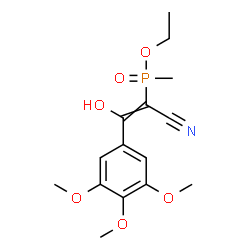 ChemSpider 2D Image | Ethyl [1-cyano-2-hydroxy-2-(3,4,5-trimethoxyphenyl)vinyl]methylphosphinate | C15H20NO6P