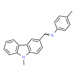 ChemSpider 2D Image | 1-(9-Methyl-9H-carbazol-3-yl)-N-(4-methylphenyl)methanimine | C21H18N2