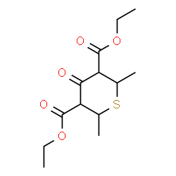 ChemSpider 2D Image | Diethyl 2,6-dimethyl-4-oxotetrahydro-2H-thiopyran-3,5-dicarboxylate | C13H20O5S