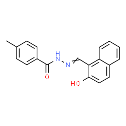 ChemSpider 2D Image | N'-[(2-hydroxy-1-naphthyl)methylene]-4-methylbenzohydrazide | C19H16N2O2