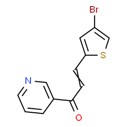 ChemSpider 2D Image | 3-(4-Bromo-2-thienyl)-1-(3-pyridinyl)-2-propen-1-one | C12H8BrNOS