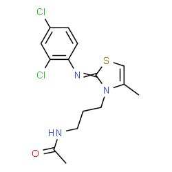 ChemSpider 2D Image | N-(3-{2-[(2,4-Dichlorophenyl)imino]-4-methyl-1,3-thiazol-3(2H)-yl}propyl)acetamide | C15H17Cl2N3OS