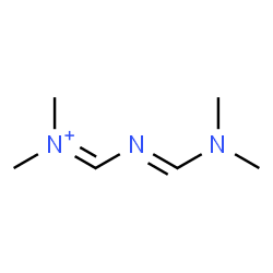ChemSpider 2D Image | {(E)-[(Dimethylamino)methylene]amino}-N,N-dimethylmethaniminium | C6H14N3