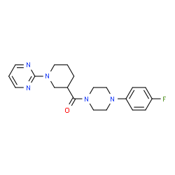 ChemSpider 2D Image | [4-(4-Fluorophenyl)-1-piperazinyl][1-(2-pyrimidinyl)-3-piperidinyl]methanone | C20H24FN5O
