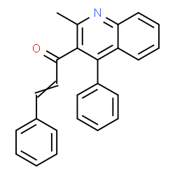 ChemSpider 2D Image | 1-(2-Methyl-4-phenyl-3-quinolinyl)-3-phenyl-2-propen-1-one | C25H19NO
