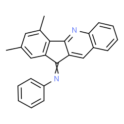 ChemSpider 2D Image | 2,4-Dimethyl-N-phenyl-11H-indeno[1,2-b]quinolin-11-imine | C24H18N2