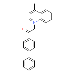 ChemSpider 2D Image | 1-[2-(4-Biphenylyl)-2-oxoethyl]-4-methylquinolinium | C24H20NO