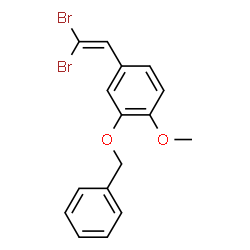 ChemSpider 2D Image | 2-(Benzyloxy)-4-(2,2-dibromovinyl)-1-methoxybenzene | C16H14Br2O2