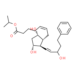ChemSpider 2D Image | Isopropyl (5Z)-7-[(1R,2R,3R,5S)-3,5-dihydroxy-2-(3-hydroxy-5-phenyl-1-penten-1-yl)cyclopentyl]-5-heptenoate | C26H38O5