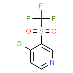 ChemSpider 2D Image | 4-Chloro-3-[(trifluoromethyl)sulfonyl]pyridine | C6H3ClF3NO2S