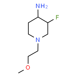 ChemSpider 2D Image | 3-Fluoro-1-(2-methoxyethyl)-4-piperidinamine | C8H17FN2O