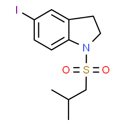 ChemSpider 2D Image | 5-Iodo-1-(isobutylsulfonyl)indoline | C12H16INO2S
